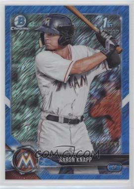 2018 Bowman - Chrome Prospects - Blue Shimmer Refractor #BCP5 - Aaron Knapp /150