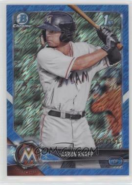 2018 Bowman - Chrome Prospects - Blue Shimmer Refractor #BCP5 - Aaron Knapp /150