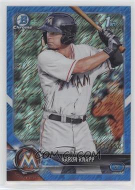 2018 Bowman - Chrome Prospects - Blue Shimmer Refractor #BCP5 - Aaron Knapp /150