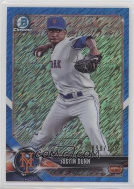 2018 Bowman - Chrome Prospects - Blue Shimmer Refractor #BCP82 - Justin Dunn /150