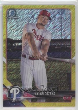 2018 Bowman - Chrome Prospects - Canary Yellow Shimmer Refractor #BCP63 - Dylan Cozens /75