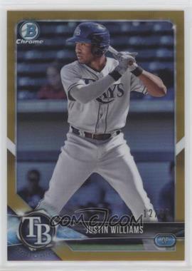 2018 Bowman - Chrome Prospects - Gold Refractor #BCP10 - Justin Williams /50