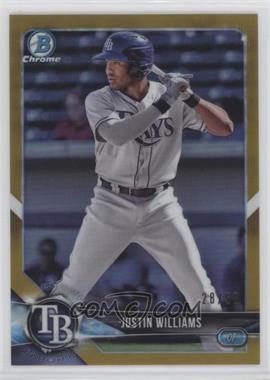 2018 Bowman - Chrome Prospects - Gold Refractor #BCP10 - Justin Williams /50