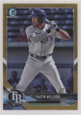 2018 Bowman - Chrome Prospects - Gold Refractor #BCP10 - Justin Williams /50