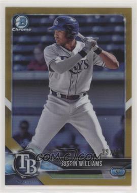 2018 Bowman - Chrome Prospects - Gold Refractor #BCP10 - Justin Williams /50