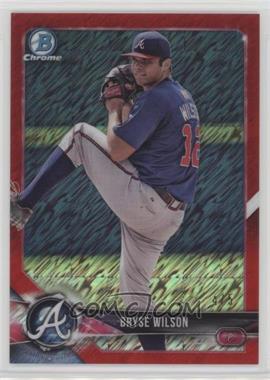2018 Bowman - Chrome Prospects - Red Shimmer Refractor #BCP135 - Bryse Wilson /5