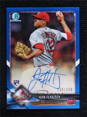 2018 Bowman - Chrome Rookie Autographs - Blue Refractor #CRA-JF - Jack Flaherty /150