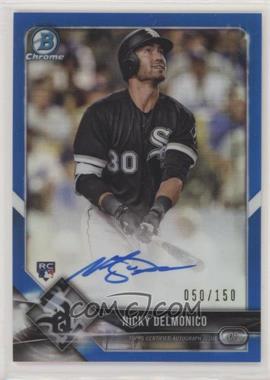 2018 Bowman - Chrome Rookie Autographs - Blue Refractor #CRA-ND - Nicky Delmonico /150 [EX to NM]