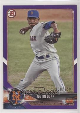 2018 Bowman - Prospects - Purple #BP82 - Justin Dunn /250