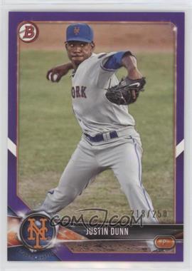 2018 Bowman - Prospects - Purple #BP82 - Justin Dunn /250