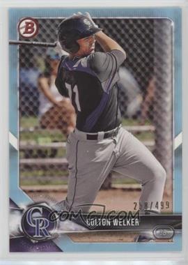 2018 Bowman - Prospects - Sky Blue #BP39 - Colton Welker /499