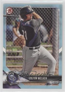 2018 Bowman - Prospects - Sky Blue #BP39 - Colton Welker /499