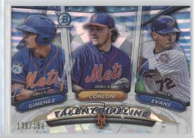 2018 Bowman - Talent Pipeline - Atomic Refractor #TP-NYM - Phillip Evans, P.J. Conlon, Andres Gimenez /150