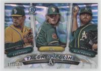 Paul Blackburn, A.J. Puk, Jesus Luzardo #/150