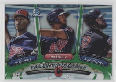 2018 Bowman - Talent Pipeline - Green Refractor #TP-CLE - Triston McKenzie, Bobby Bradley, Nellie Rodriguez /99