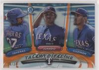 Ronald Guzman, Ariel Jurado, Leody Taveras #/25