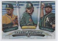 Paul Blackburn, A.J. Puk, Jesus Luzardo [EX to NM]