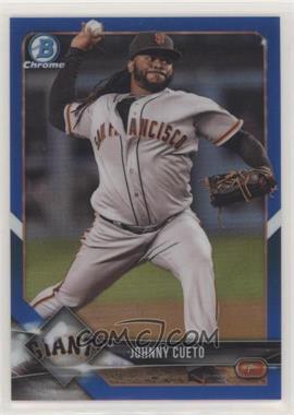 2018 Bowman Chrome - [Base] - Blue Refractor #43 - Johnny Cueto /150