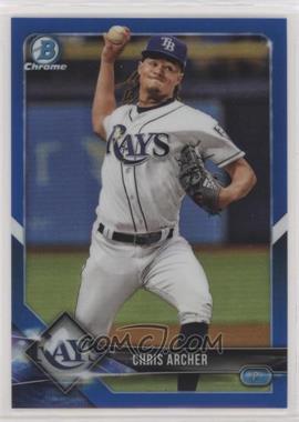 2018 Bowman Chrome - [Base] - Blue Refractor #63 - Chris Archer /150