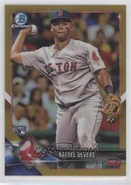 2018 Bowman Chrome - [Base] - Gold Refractor #8 - Rafael Devers /50