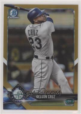 2018 Bowman Chrome - [Base] - Gold Refractor #9 - Nelson Cruz /50