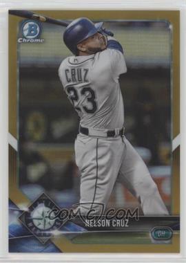 2018 Bowman Chrome - [Base] - Gold Refractor #9 - Nelson Cruz /50