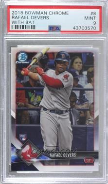 2018 Bowman Chrome - [Base] #8.2 - Rookie Variation - Rafael Devers (Swinging Bat) [PSA 9 MINT]