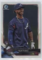 Rookie Variation - Ozzie Albies (Blue Warm-Up Shirt)