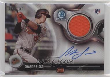 2018 Bowman Chrome - Chrome Autograph Relics #BCAR-CS - Chance Sisco /150