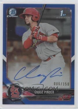 2018 Bowman Chrome - Prospect Autographs - Blue Refractor #BCPA-CP - Chase Pinder /150