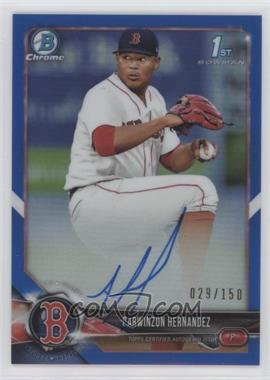 2018 Bowman Chrome - Prospect Autographs - Blue Refractor #BCPA-DH - Darwinzon Hernandez /150