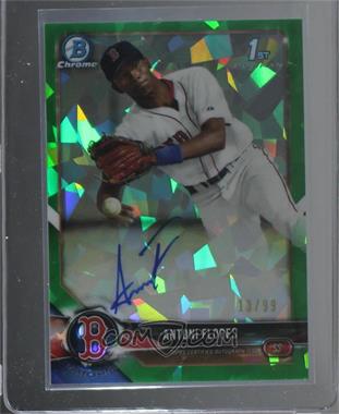 2018 Bowman Chrome - Prospect Autographs - HTA Green Atomic Refractor #BCPA-AF - Antoni Flores /99 [COMC RCR Mint or Better]