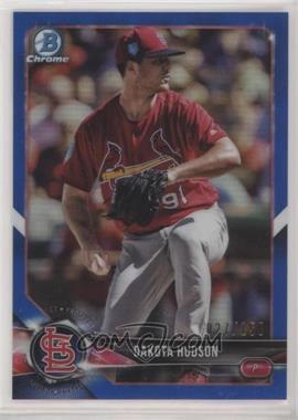 2018 Bowman Chrome - Prospects - Blue Refractor #BCP176 - Dakota Hudson /150