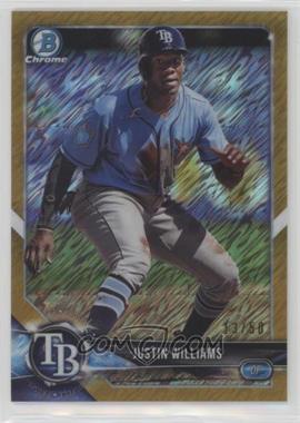 2018 Bowman Chrome - Prospects - Gold Shimmer Refractor #BCP231 - Justin Williams /50