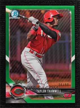 2018 Bowman Chrome - Prospects - Green Refractor #BCP156 - Taylor Trammell /99