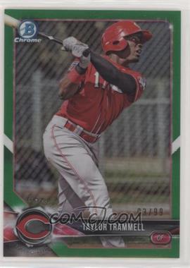 2018 Bowman Chrome - Prospects - Green Refractor #BCP156 - Taylor Trammell /99