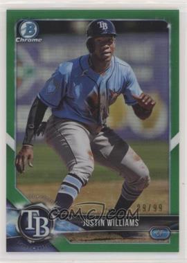 2018 Bowman Chrome - Prospects - Green Refractor #BCP231 - Justin Williams /99