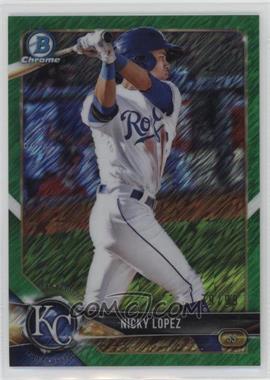 2018 Bowman Chrome - Prospects - Green Shimmer Refractor #BCP195 - Nicky Lopez /99