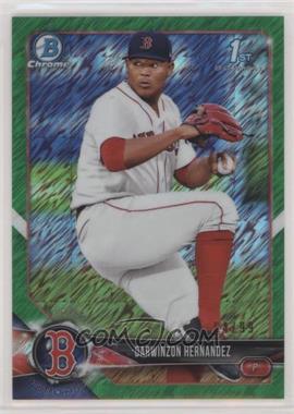 2018 Bowman Chrome - Prospects - Green Shimmer Refractor #BCP196 - Darwinzon Hernandez /99