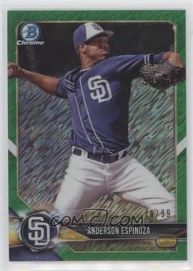 2018 Bowman Chrome - Prospects - Green Shimmer Refractor #BCP220 - Anderson Espinoza /99
