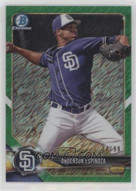 2018 Bowman Chrome - Prospects - Green Shimmer Refractor #BCP220 - Anderson Espinoza /99