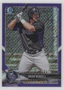 2018 Bowman Chrome - Prospects - Purple Shimmer Refractor #BCP162 - Brian Mundell /655