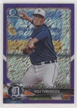 2018 Bowman Chrome - Prospects - Purple Shimmer Refractor #BCP187 - Kyle Funkhouser /655