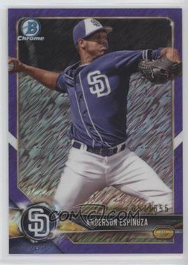 2018 Bowman Chrome - Prospects - Purple Shimmer Refractor #BCP220 - Anderson Espinoza /655