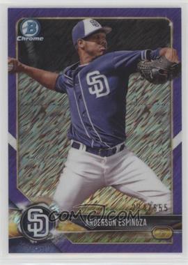 2018 Bowman Chrome - Prospects - Purple Shimmer Refractor #BCP220 - Anderson Espinoza /655