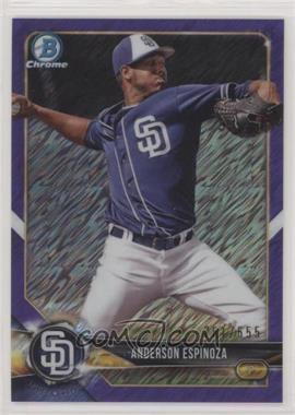 2018 Bowman Chrome - Prospects - Purple Shimmer Refractor #BCP220 - Anderson Espinoza /655