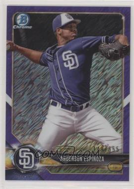 2018 Bowman Chrome - Prospects - Purple Shimmer Refractor #BCP220 - Anderson Espinoza /655