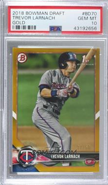 2018 Bowman Draft - [Base] - Gold #BD-70 - Trevor Larnach /50 [PSA 10 GEM MT]