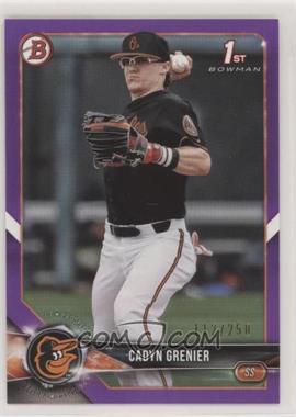 2018 Bowman Draft - [Base] - Purple #BD-134 - Cadyn Grenier /250