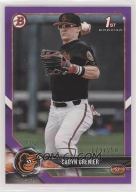 2018 Bowman Draft - [Base] - Purple #BD-134 - Cadyn Grenier /250